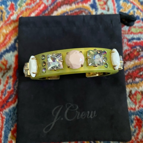 J Crew Yellow Crystal Cuff Bracelet - Picture 2 of 10